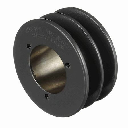 Browning 2 Groove Cast Iron Bushed Bore Multiple Sheave, 2B34SH 2B34SH